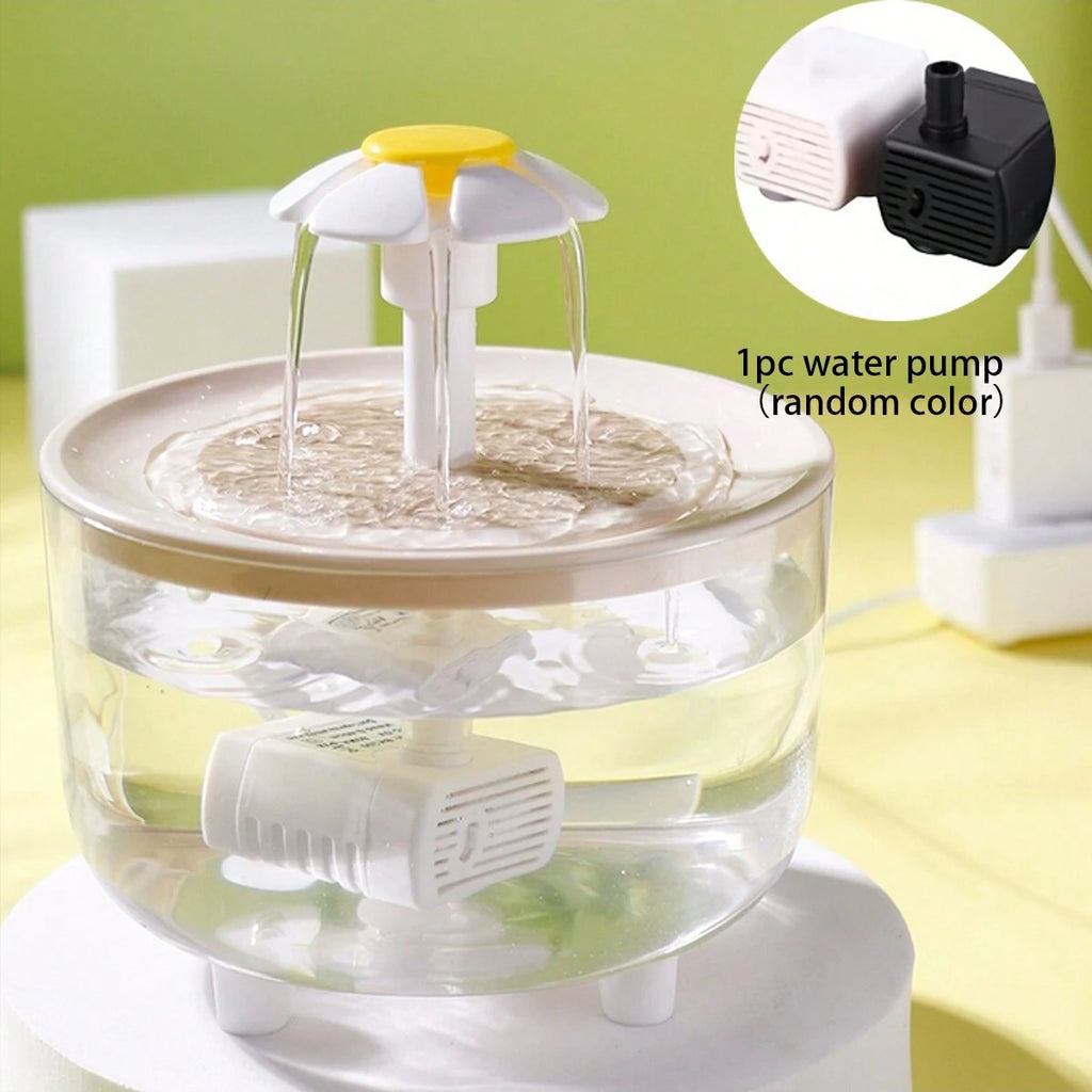 Constant Temperature Heating USB Wood Texture 1L Mini Cat Fountain Pet Water Dispenser With Automatic Circulating Filtration