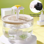 Constant Temperature Heating USB Wood Texture 1L Mini Cat Fountain Pet Water Dispenser With Automatic Circulating Filtration