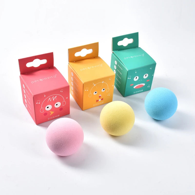 Interactive Cat Ball Smart Cat Toys Plush Electronic Pet Catnip Toy Training Kitten Touch Sounding Squeak Toy Ball Cat Supplies