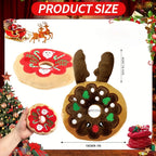 Christmas Medium Size Eco-Friendly Dog Chewing Toys Plush Sound Making Cartoon Donuts Antlers & Cotton Pet Toys