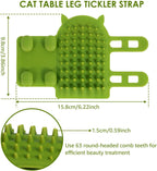 Portable and Foldable Cat Tickling Silicone Comb Pet Brush Adjustable Strap Flexible Pet Massage Brush for Dog and Cat