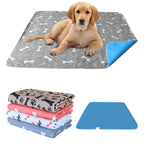 Reusable Pet Urine Pad Washable Dog Cat Diaper Mat 3 Layer Absorbent Dogs Diapers Pads Bone Paw Print for Sofa Bed Floor