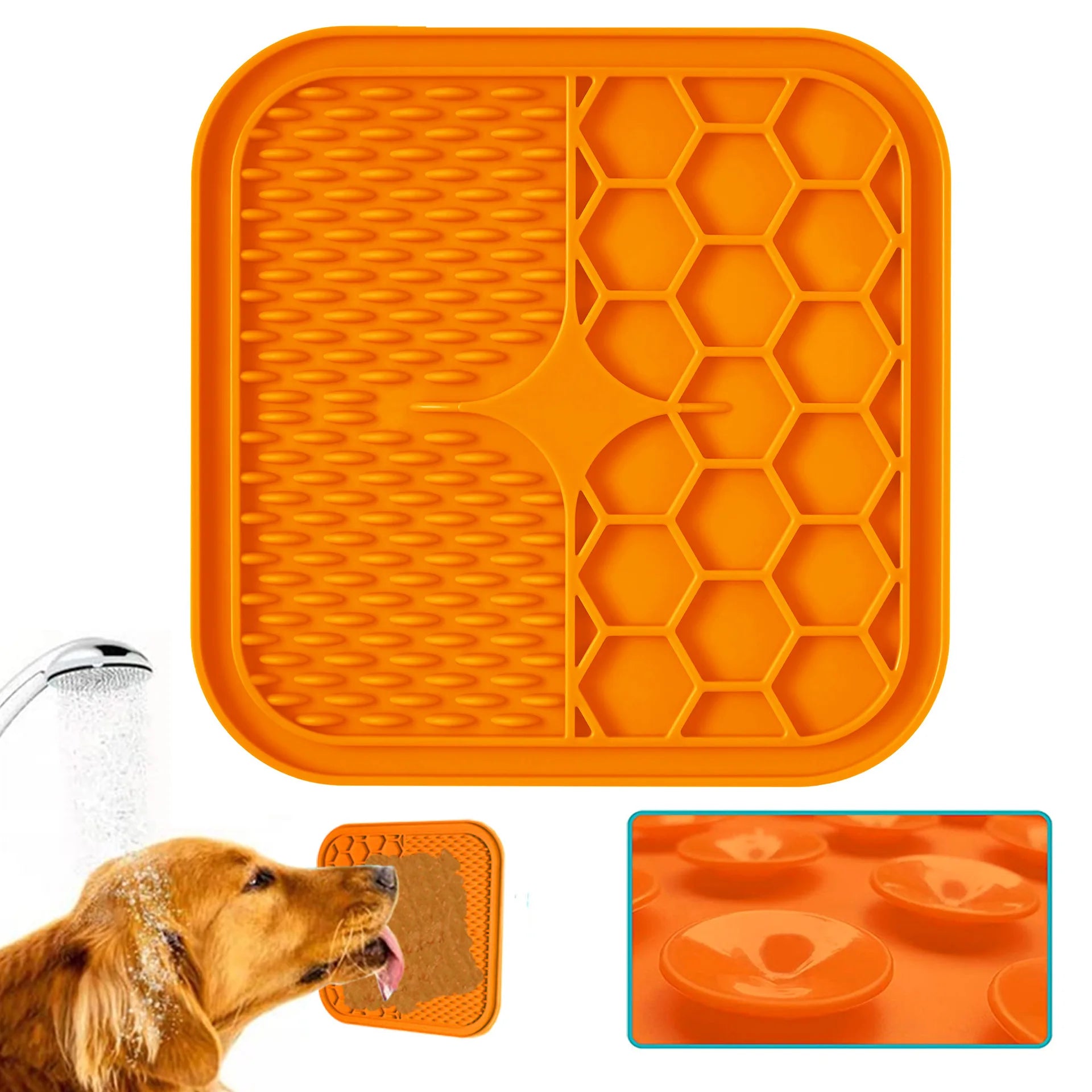 Eco-Friendly Silicone Dog Lick Mat Slow Feeder Pad with Strong Suction Cup for Dogs