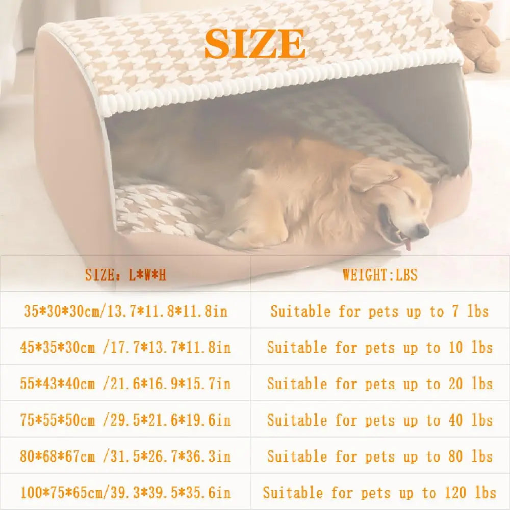Cozy Dog Beds Indoor Pet House With Soft Mat Dog Cushion Sleeping Comfortable Cat Bed for Small Medium Dogs