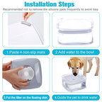 1.8L Transparent Dog Water Bowl Anti-Spill Slow Pet Water Feeder Plastic Dog Bowl for Travel Dog Fountain Cat Bowls