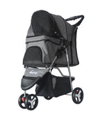 Dog Stroller Pet Trrolley for Small Medium Dogs Cats Foldable Dog Jogging Cage Travel Carrier with Cup Holder and Storage Basket