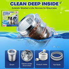 Eco-Friendly Washing Machine Cleaner 24pcs Pet Hair Buildup & Fights Odors for Fresh Clean Washers Household Cleaning Tools