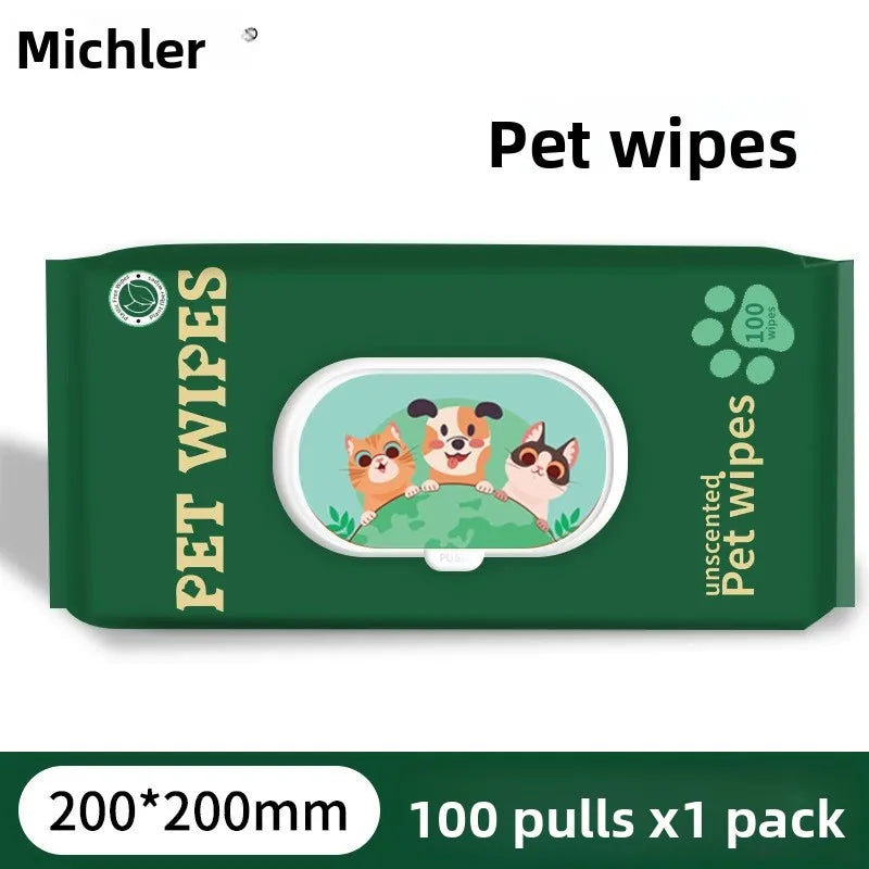 Wholesale Bigger Thicker Pet Wipes for Wiping Pets Dog Cat Pure Water Wet Pet No-rinse Tear Stain Removal Cleaning