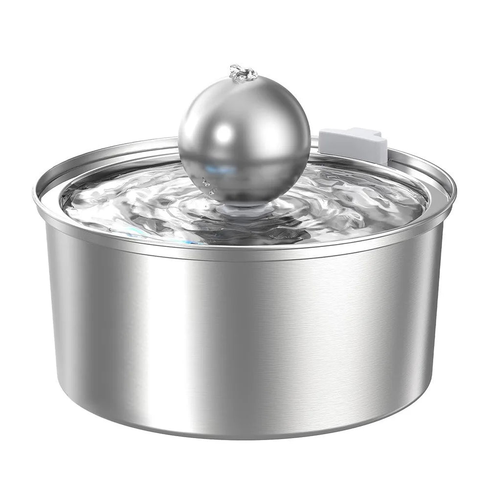 Hot Selling Custom 3.2/4L Stainless Steel Pet Water Dispenser with Water Level Wholesale Cat Water Fountain Manufacturer OEM ODM