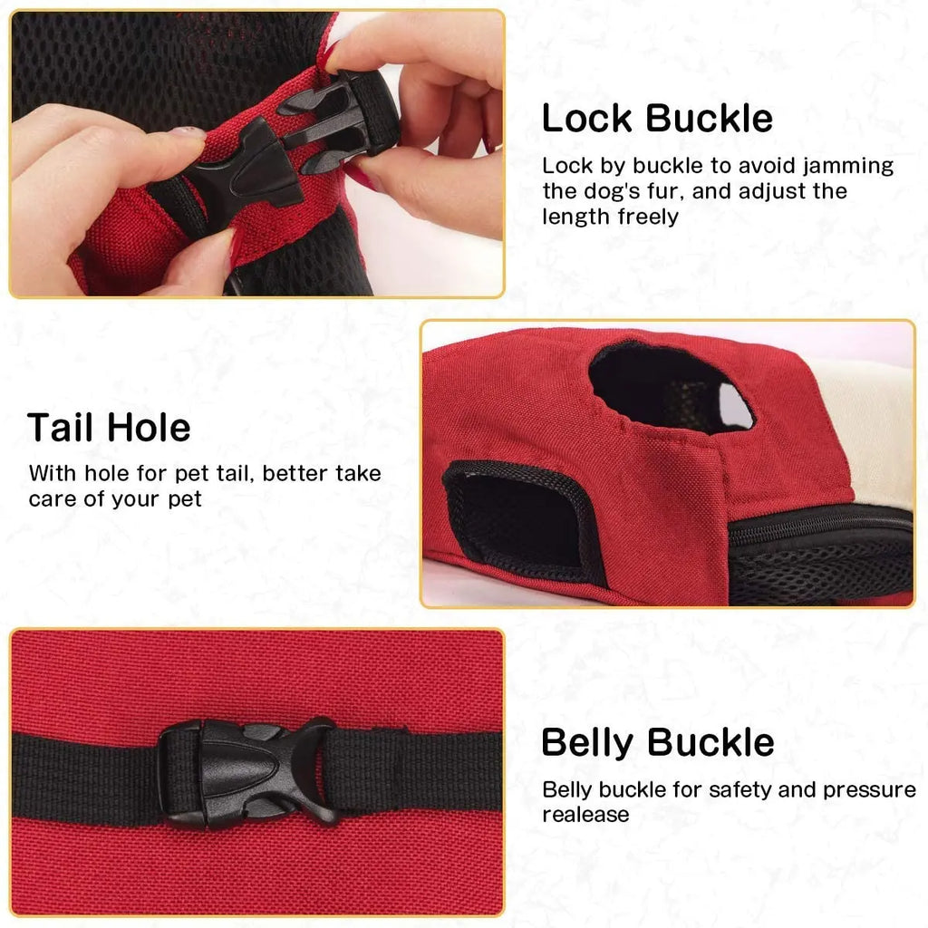 Mesh Pet Dog Carrier Adjustable Backpack Breathable Outdoor Travel Products Bags for Small Dog Cat Chihuahua Pet Backpack
