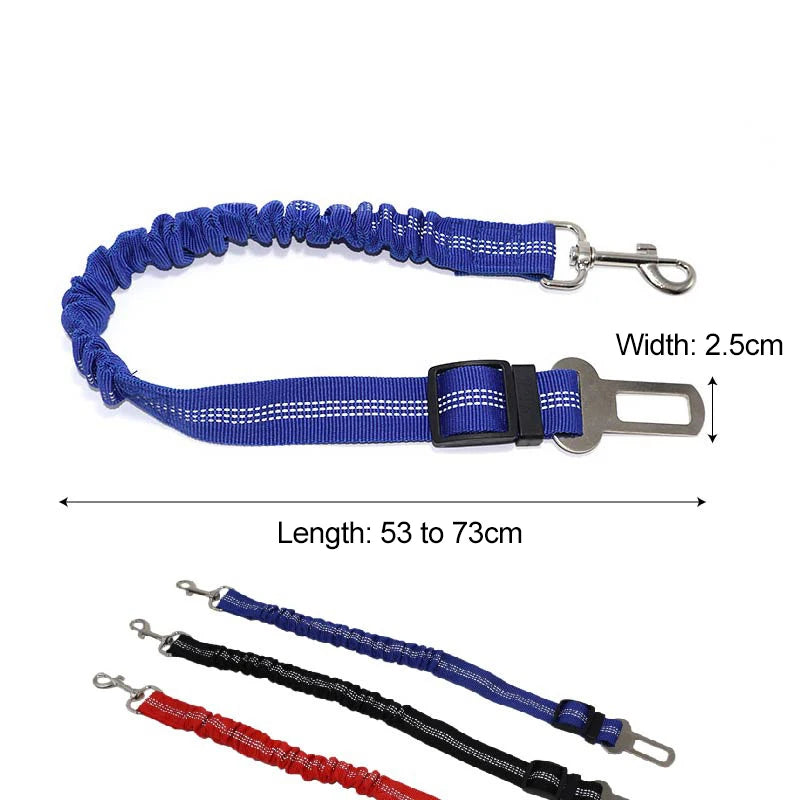 Adjustable Dog Car Seat Belt Nylon Lead Dog Leash Backseat Safety Belt Dog Harness Pet Collars Pet Accessories