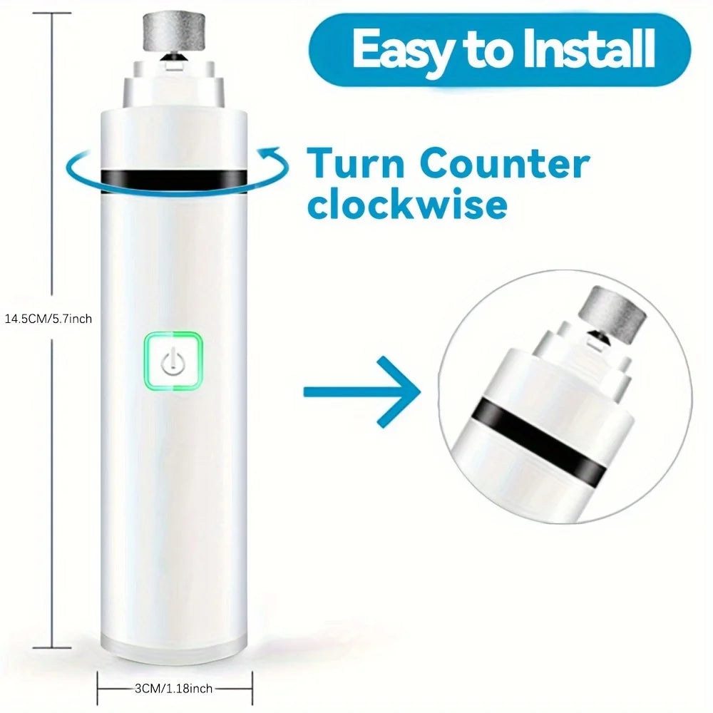 Electric Pet Nail Grinder USB Rechargeable Pet Grooming Nail Grinder Suitable for Cats and Dogs Quiet Gentle Pet Grooming Tool