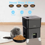 OEM 2L Eco-Friendly Plastic Luxurious Automatic Pet Feeder Smart Dog Cat Food Dispenser LCD Display Battery Powered Timed