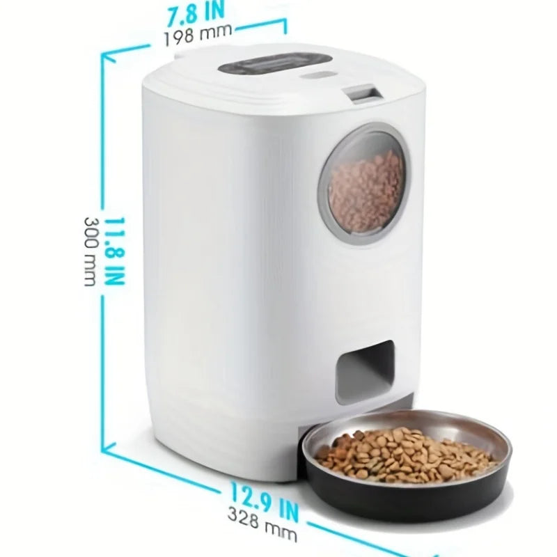 4.5L Automatic Dog Feeder Smart Pet Feeder for Cat and Dogs Auto 4 Meals Feeding Button Control Smart Dog Feeder