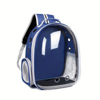 Large Capacity Cat Backpack Transparent Pet Carrier with Breathable Design Portable Double Shoulder Bag for Cats with Zip