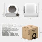 Ti Pro Smart Automatic Cat Litter Box Self-Cleaning Electric Pet Toilet with App Plastic Cat Products Smart Cat Litter Box