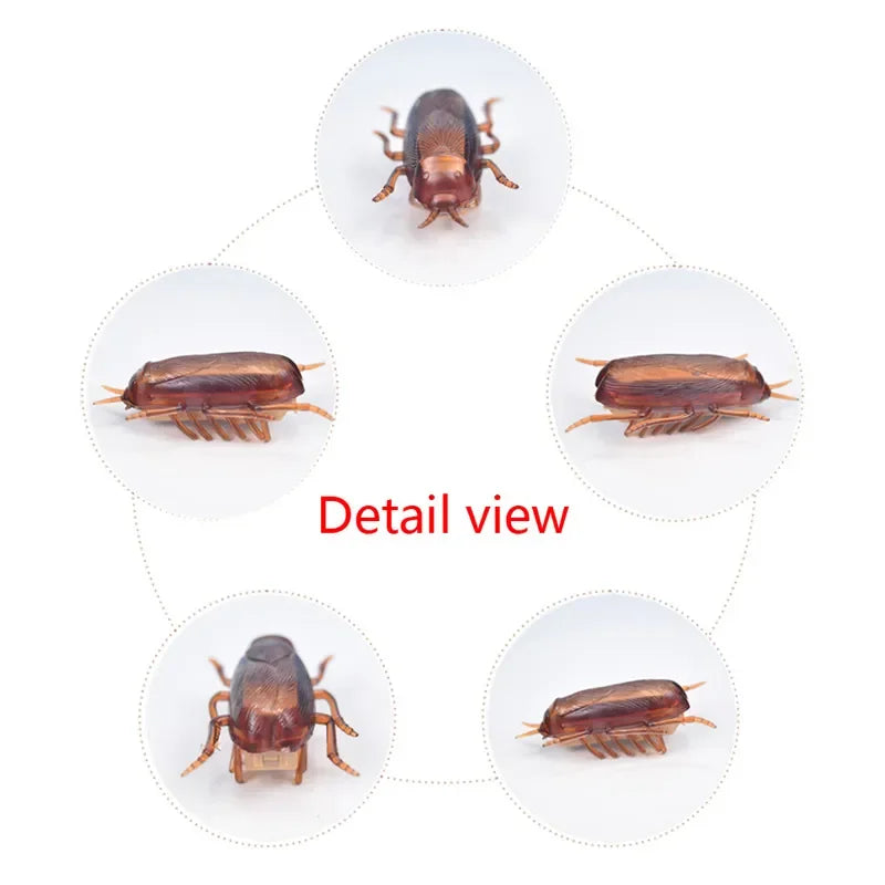 Funny Electric Bugs Cat Toy Automatic Escape Mini Robot Bug Vibration Insect Toys for Cats Battery Operated Cockroach Ladybug