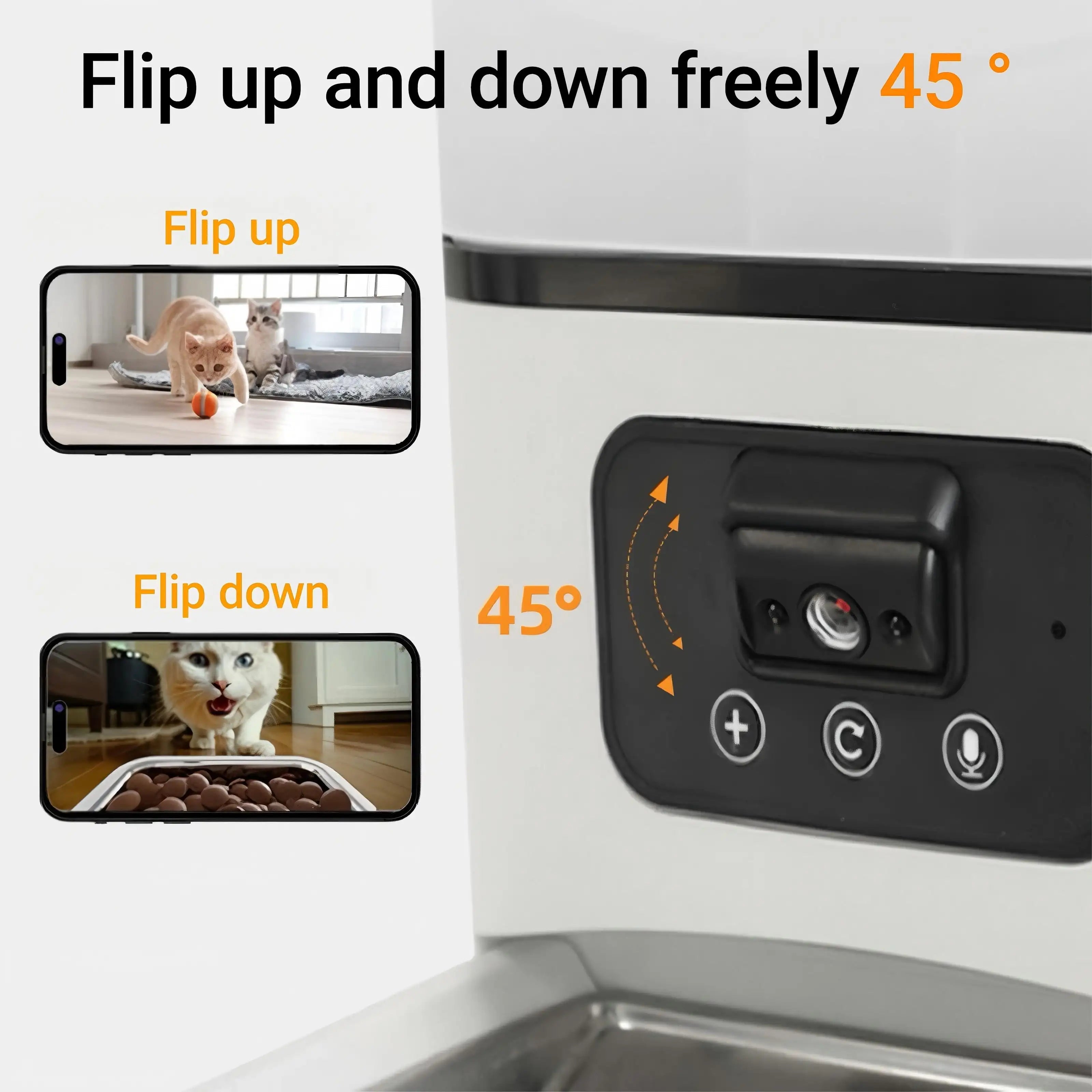 OEM 6L Large Capacity Automatic Cat Feeder with Camera WiFi Control Smart Cat Food Dispenser Pet Feeder Tuya APP Control