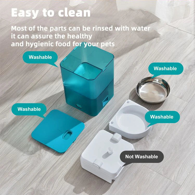 4L Large Capacity Automatic Pet Feeder Smart Food Dispenser with APP Control Voice Playback Dog Feeder for Dog and Cat