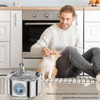 3.2L Smart Cat Water Fountain Pet Water Fountain Stainless Steel Pet Water Dispenser Automatic Cat Fountain Cat Products