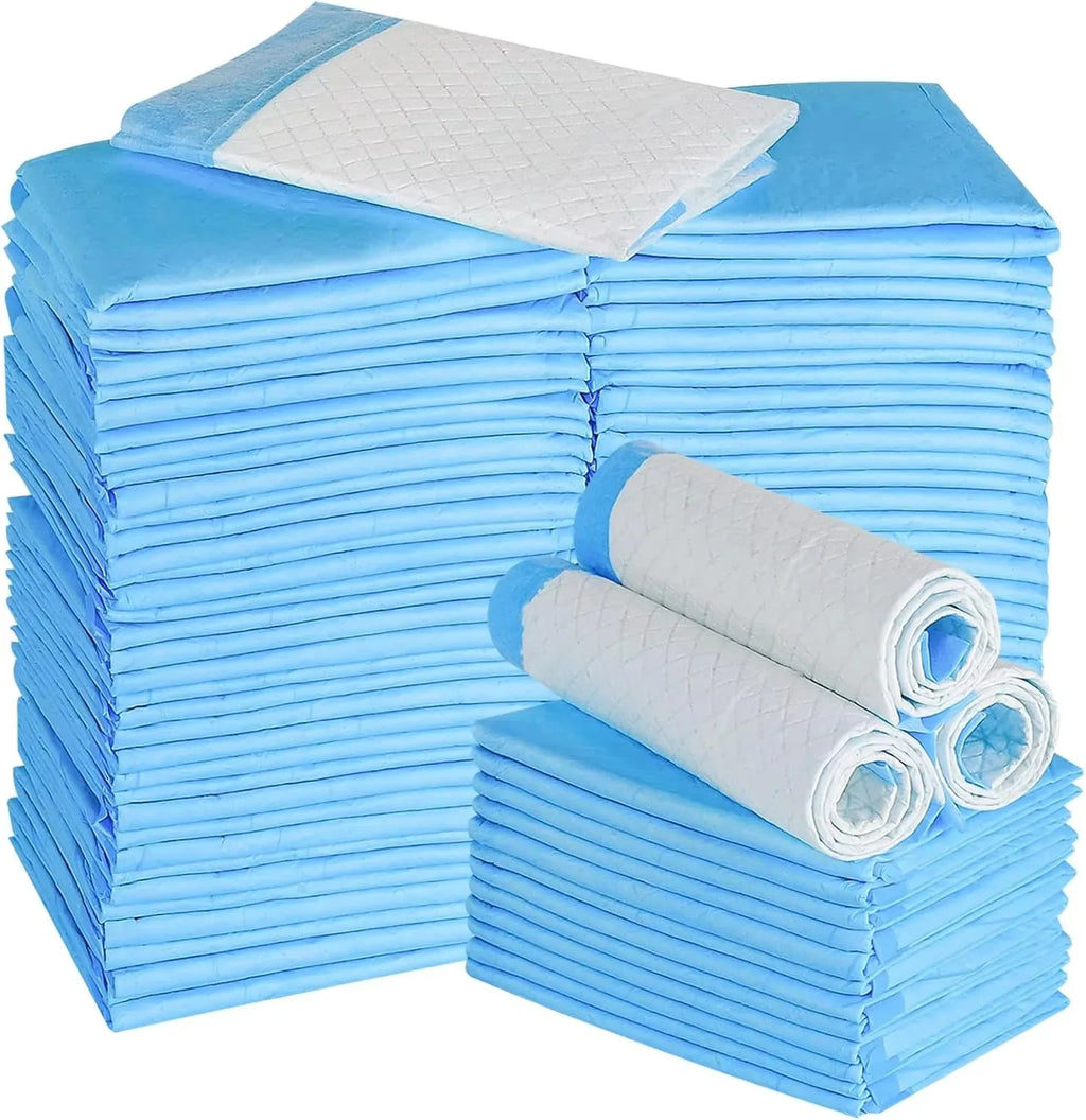 100pcs Disposable Puppy Training Pads Pee for Dogs Cats Rabbits Guinea Pigs Waterproof with Automatic Cat Litter Box Poop Bags