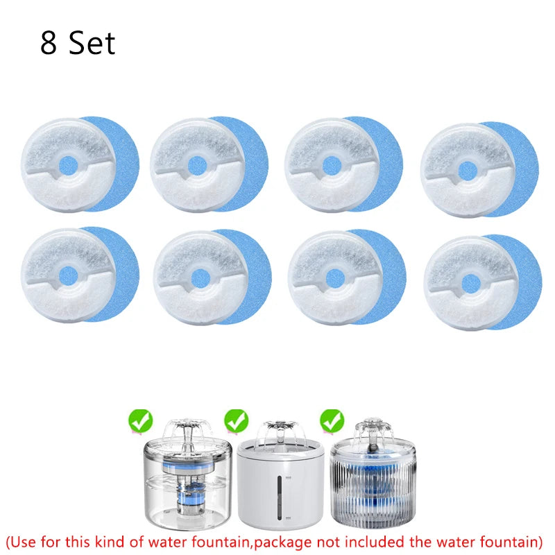 Cat Water Fountain Filters Activated Professional Removable Circle Reusable Fountain Carbon Filter Drink Fountain Filter