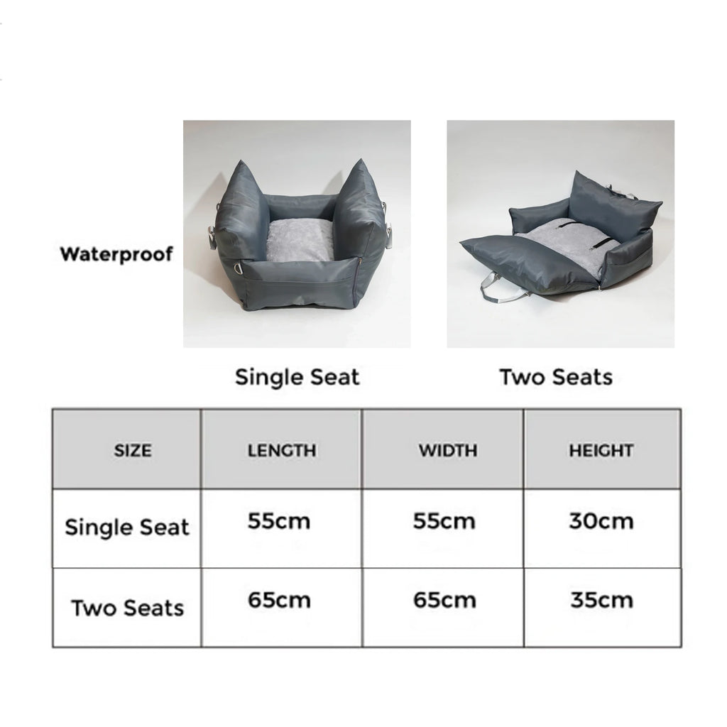 Waterproof Dog Car Seat Bed Soft Luxury Dog Beds Travel Pet Carrier Bag Pet Car Seat Custom LOGO Designer Dog Products