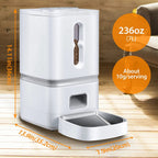 7L Automatic Cat Feeder 1-4 Meal Portion Automated Food Dispenser Timed Cat Feeders for Dry Food Smart Feeder