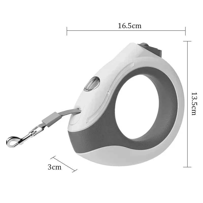 3m Luminous LED Dog Leash Automatic Retractable Nylon Pet Lead Extension Puppy Walking Running Lead Roulette for Dogs