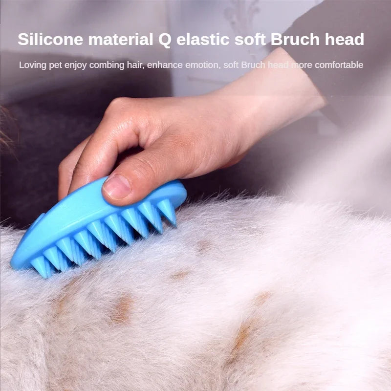 Pet Dog Bath Brushes Silicone Massage Shampoo Portable Cat Shower Brush Pet Grooming Dog Cleaning Tools Dog Products