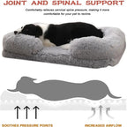 Orthopedic Dog Beds for Large Dogs Fluffy Large Dog Bed with Removable Washable Cover Non-Slip Bottom Foam Couch Bed