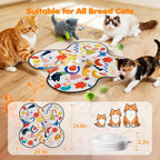 Interactive Cat Toy Automatic Cat Toys for Indoor Cats Hide Seek Cat Toy with Motion Activated Moving Feather USB Rechargeable