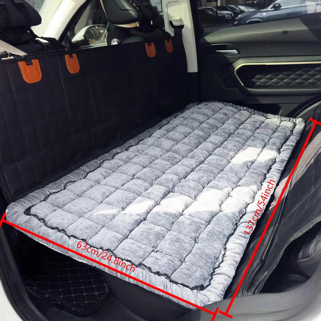 Backseat Pet Bed Mat Plaid Dog Car Back Seat Covers for Loveseat Non-Slip Travel Dog Bed Custom for Backseat