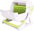 Plastic Cat Litter Box Flip Lid Semi-Automatic Quick Cleaning Luxury Cat Toilet Tray PP Resin Pet Litter Pan Cat Products
