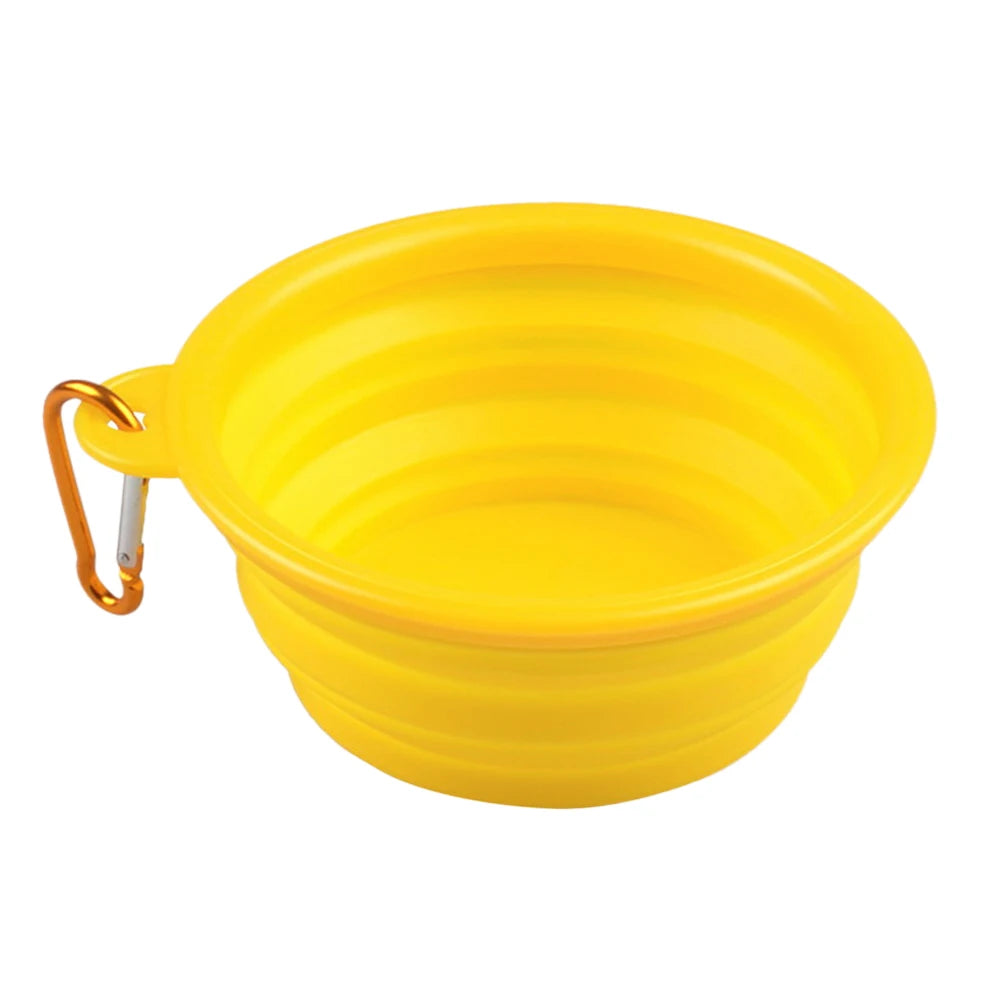 Large 1000ml Collapsible Silicone Pet Bowl Portable Outdoor Travel Dog Cat Food Container Feeder Dish Durable Plastic Puppy Bowl