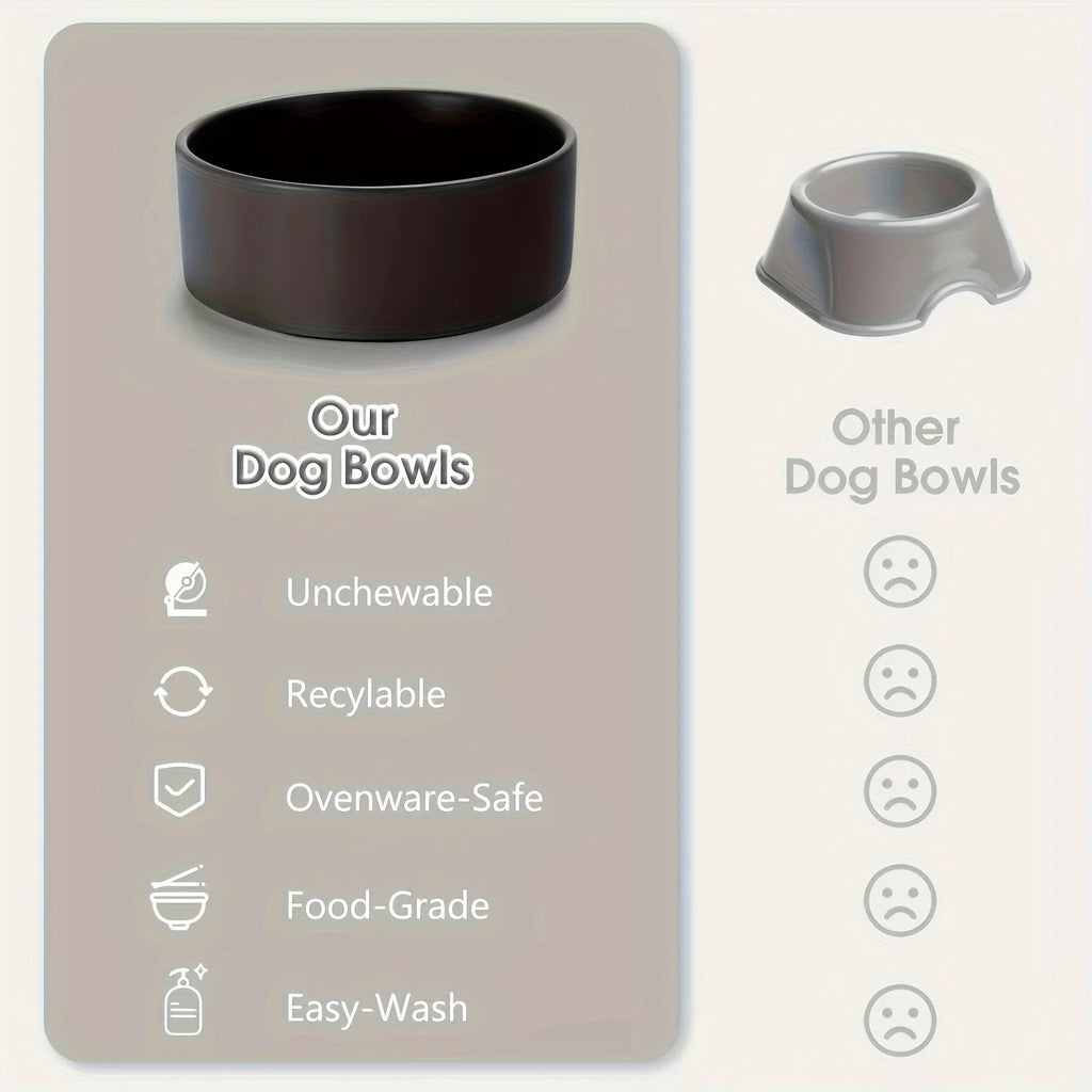 Ceramic Dog Bowls Set Stainless Steel Pet Feeder with Holder Double Bowls for Cats and Small Dogs