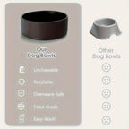 Ceramic Dog Bowls Set Stainless Steel Pet Feeder with Holder Double Bowls for Cats and Small Dogs