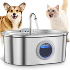 Hot Selling Custom 3.2/4L Stainless Steel Pet Water Dispenser with Water Level Wholesale Cat Water Fountain Manufacturer OEM ODM