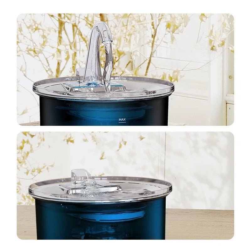 OEM 2.2L Durable Intelligent Sensor Smart Cat Water Dispenser Automatic Circulation Filtration Portable Stainless Steel Water