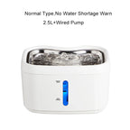 Factory Wireless Cat Water Fountain 2.5L/84oz Weighting Water Level Window LED Light Automatic Pet Water Dispenser OEM ODM