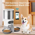 4.5L Smart Pet Feeder APP Control Automatic Pet Feeder Dispenser 304 Stainless Steel With Recording Timing Pet Feeding Bowl