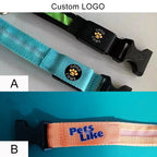 Nylon LED Pet Dog Collar Night Safety Flashing Glow in the Dark Dog Leash Dogs Luminous Collars Pet Supplies OEM Custom LOGO