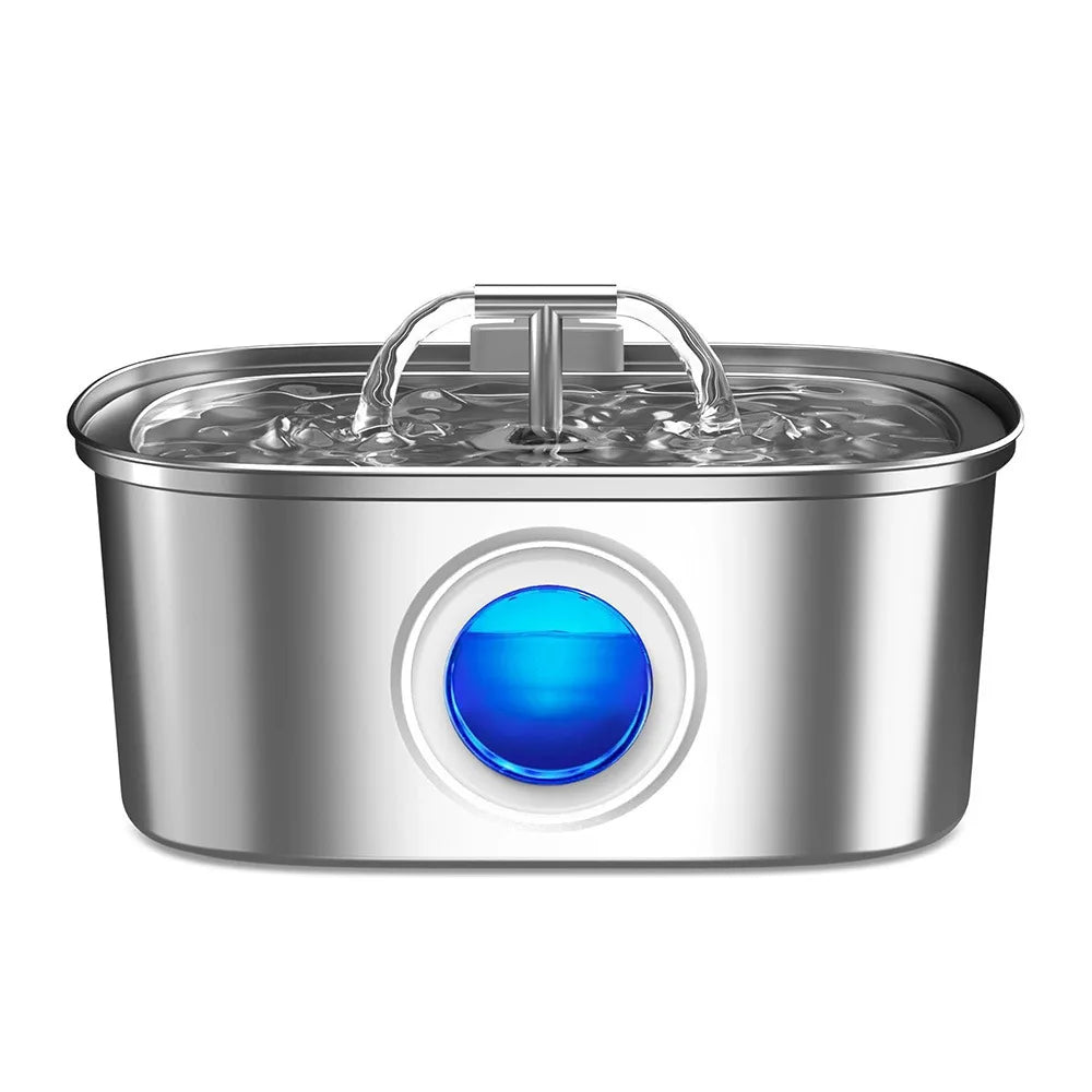 Hot Selling Custom 3.2/4L Stainless Steel Pet Water Dispenser with Water Level Wholesale Cat Water Fountain Manufacturer OEM ODM