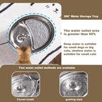 2.5L/84oz Cat Water Fountain Stainless Steel Automatic Intelligent Pet Water Dispenser for Cats Food Grade Cat Fountain