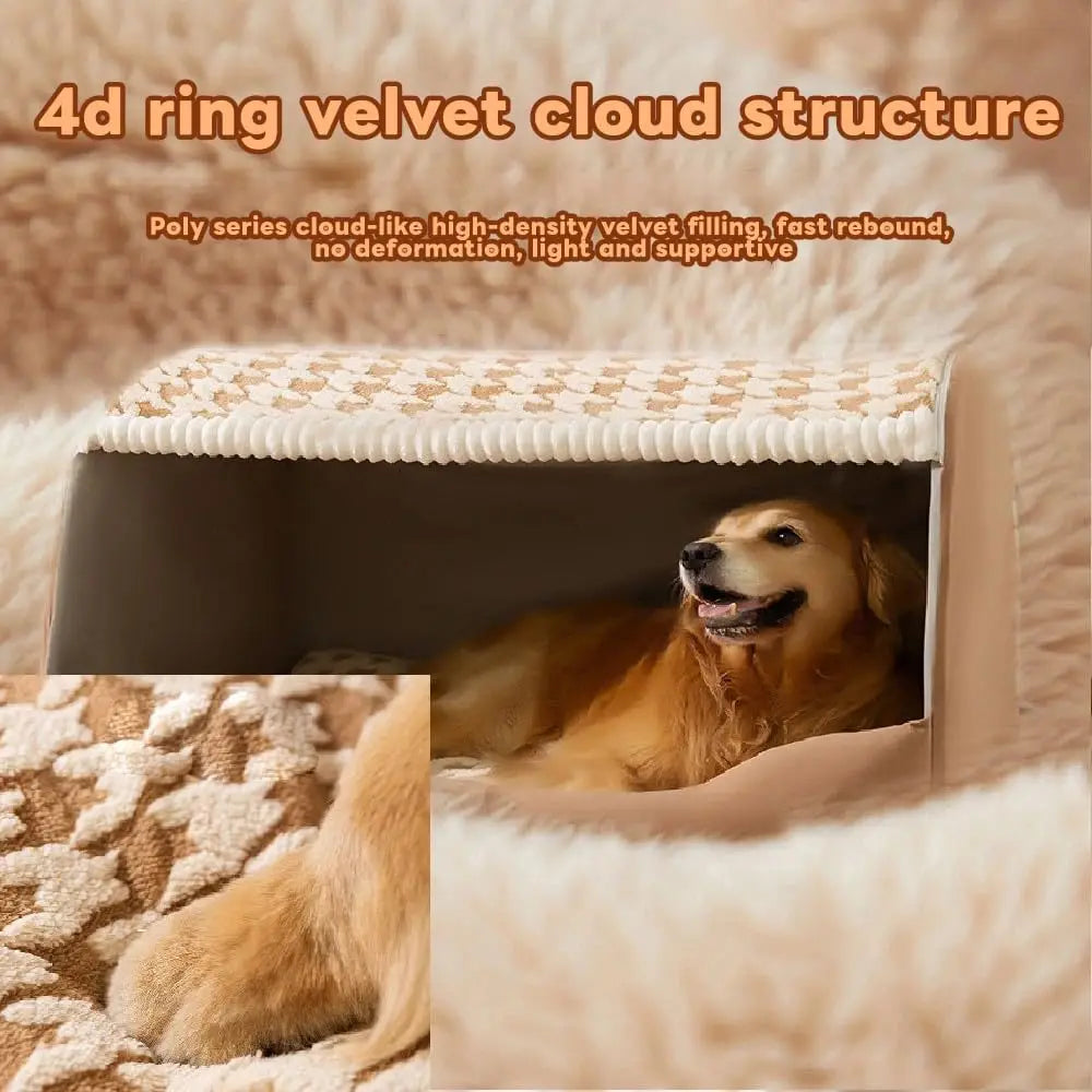 Cozy Dog Beds Indoor Pet House With Soft Mat Dog Cushion Sleeping Comfortable Cat Bed for Small Medium Dogs