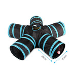 Interactive Eco-Friendly Cloth Cat Tunnel Toy 2/3/4/5 Tube Tunnels Extensible Collapsible Cat Play Tent Kitty Rabbit Small