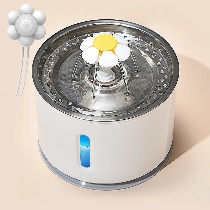 2.4L Automatic Cat Water Fountain Pet Bowl Stainless Steel Dog Water Drinking Water Dispenser Feeder Cat Manufacturer