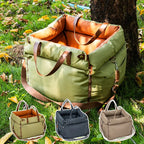 Luxury Faux Leather Dog Beds with Safety Buckles Customizable OEM Pet Booster Dog Car Seat for Cats & Dogs Custom LOGO