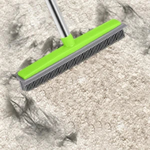 Adjustable Pet Hair Broom Stainless Steel Floor Brush Carpet Dog Hair Remover Broom Household Dog Cleaning Squeegee Long Handle