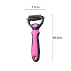 Pet Hair Remover Comb for Cats 2-Sides Dematting Tool for Dogs Cat Pets Grooming Brush Cat Hair Remover Brush 17 Gears Dog Brush